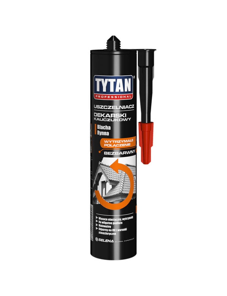 TYTAN USZCZELNIACZ DEKARSKI KAUCZUKOWY 280ML CZARNY