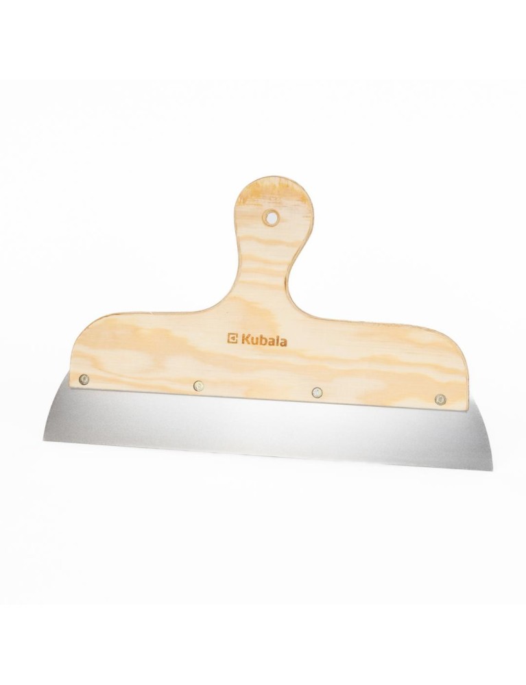 SZPACHLA KUBALA NIERDZEWNA DO GŁADZI GIPSOWYCH UCHWYT ZE SKLEJKI DREWNIANEJ 350 MM.