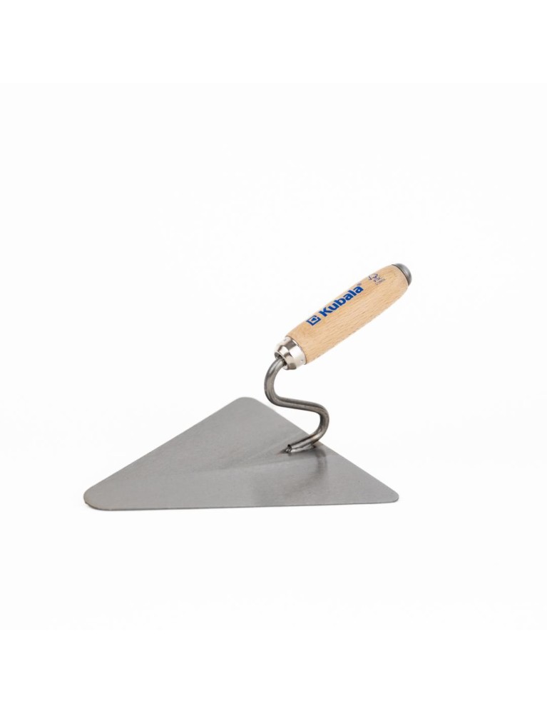 KIELNIA KUBALA MURARSKA TRÓJKĄTNA SPAWANA UCHWYT BUKOWY WOSKOWANY 200X190 MM.