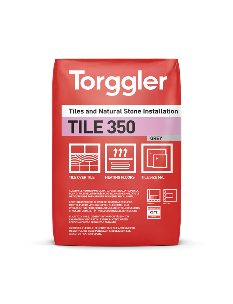 KLEJ TORGGLER TILE 350 DO PŁYTEK BIAŁY C2TE 25KG